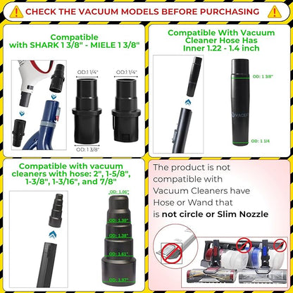 for Shark Navigator NV360 NV356E NV352 NV350 NV355 Vacuum: Hardwood Floor Brush Head, Horsehair Dust Brush Attachment plus Vacuum Extension Wands (for Shark Navigator NV360 NV356E NV352 NV350 NV355)