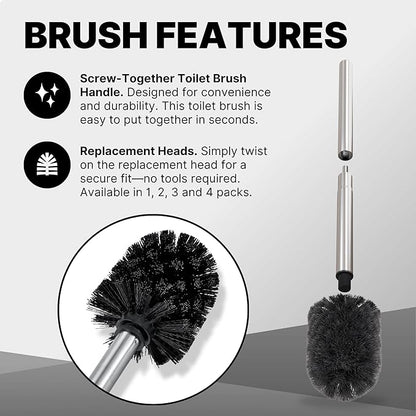 ToiletTree Products Deluxe Toilet Brush with Lid 3 Pack