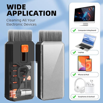 Ordilend All-in-1 Keyboard Cleaner and Laptop Cleaning Kit - Professional Computer Screen-Safe Tools for MacBook and Electronics - Portable Brush Set for Gamers and Remote Professionals