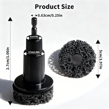 Wheel Hub & Stud Cleaning Tool Kit，Rust Removal Disc for Cars & Light Trucks，Fits 1/2" Impact Wrench & Drill，Rapidly Cleans Rotors, Hubs & Wheel Studs for Brake Jobs