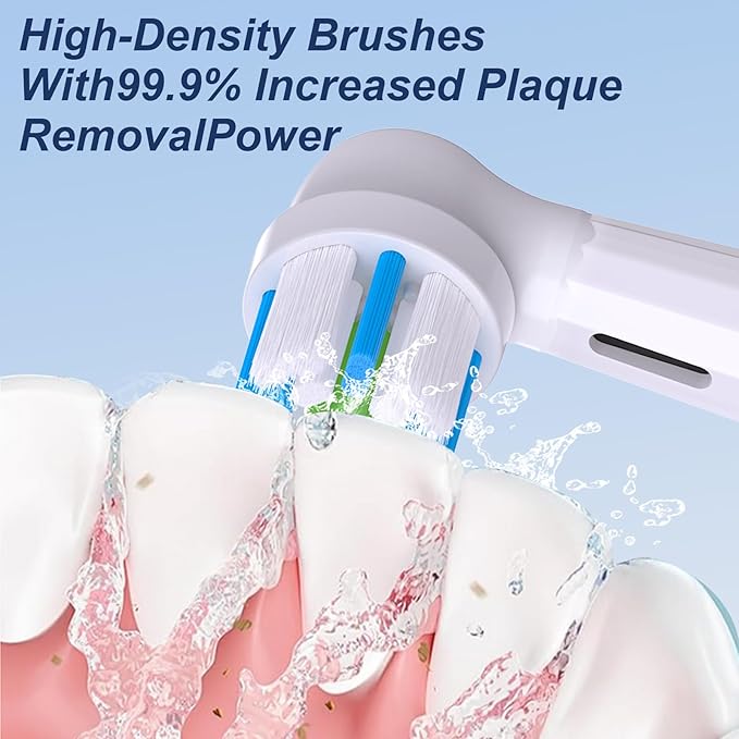 8 Pack IO Brush Head Compatible with Oral B IO 2/3/4/5/6/7/8/9/10/Deep Clean Electric Toothbrush, Replacement Heads Compatible with Oral B IO for Effective Cleaning (White)