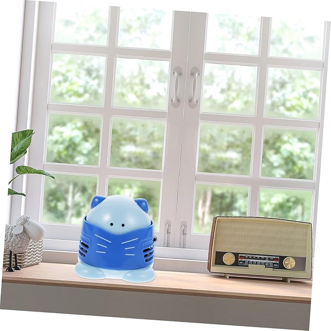 jojofuny Cartoon Desktop Vacuum Cleaner Mini Dust Collector for Crumbs and Dust Efficient Low Noise Portable Table Cleaner for Home Office School and Car Use