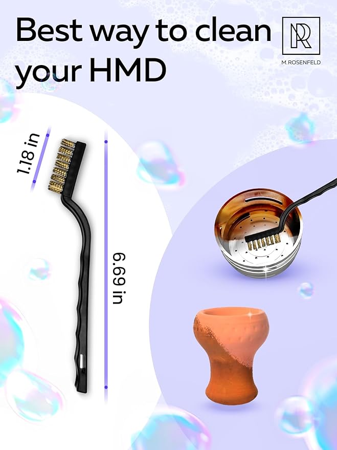 Hookah Cleaning Kit - 5 Brushes & 500 Stainless Steel Cleaning Beads - Premium Hookah Accessories for Shisha Cleaning