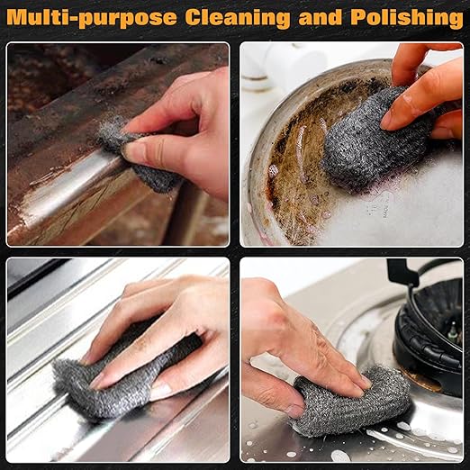 2 Packs Steel Wool Mice Control 2.75" x9.84Ft Gap Fill Fabric Hole Filler with Gloves & Scissors Wall Cracks Gap Blocker Protect Against Animals in Holes, Pipeline, Vents for House, Garage
