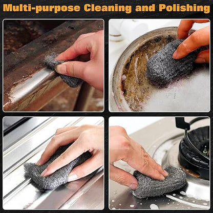 2 Packs Steel Wool Mice Control 2.75" x9.84Ft Gap Fill Fabric Hole Filler with Gloves & Scissors Wall Cracks Gap Blocker Protect Against Animals in Holes, Pipeline, Vents for House, Garage
