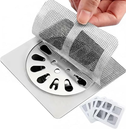 Disposable Hair Catcher Shower Drain Cover Bathroom Strainer Stickers Dog Hair Catcher Cover for Showers bathtubs，mesh Filter Sink Strainer Stickers 60pcs 3.9 x 3.9 Inch