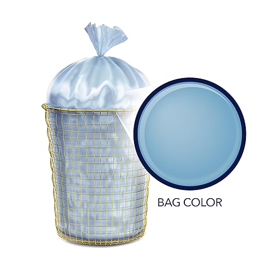 Color Scents Medium Trash Bags - 8 Gallon, Twist Tie - Blue in Fresh Air Scent with Microban (Pack of 8)