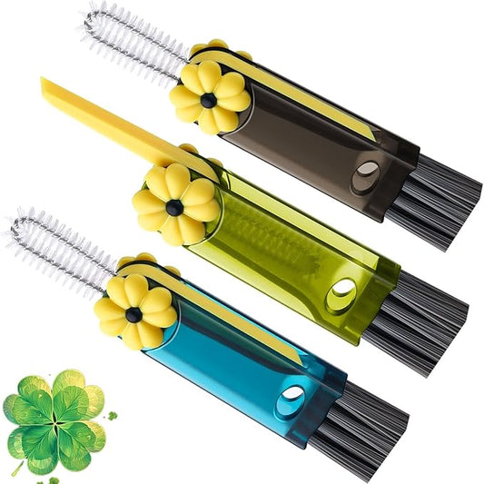 3 in 1 Cup Lid Gap Cleaning Brush, Cup Lid Brush, Multifunctional Water Bottle Cleaning Brush, Home Kitchen Crevice Brush Tools for Tiny Cup Lid Detail, Bottle Tight Spaces Cup(3 PCS)