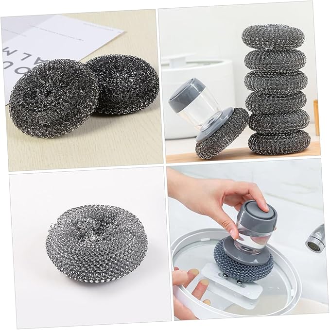 Soap Dispensing Palm Brush Set Automatic Liquid Pot for Kitchen Cleaning Durable Bristles
