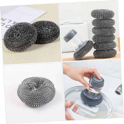 Soap Dispensing Palm Brush Set Automatic Liquid Pot for Kitchen Cleaning Durable Bristles