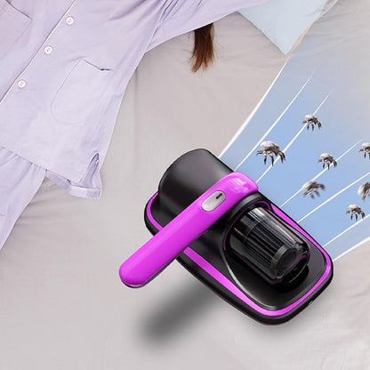 Deep Mattress Cleaner, Portable Uv Vacuum, Bed Cleaning Machine, Removable Filter System, Roller Brush Vacuum for Dust Pet Hair Tiny Particles, Home Bedroom Upholstery 24x24.5x11cm