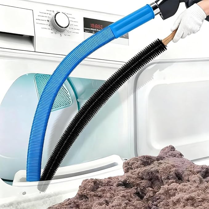 Dryer Vent Cleaner Kit Dryer Lint Vac Vacuum Hose Attachment Cleaning Hose Lint Trap Cleaning Tool and Brush 2 pieces