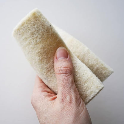 Wool Sponges 2-Pack - Environmentally Friendly, Long-Lasting & Compostable - Perfect for Dishes, Face, Body & Surfaces
