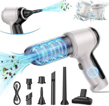 Car Vacuum Cleaner, 15000Pa Handheld Cordless Rechargeable Wet & Dry Vacuum, 120W High Power for Car, Pet, Home, Office Cleaning, Washable HEPA Filter, Multi-Nozzles 01