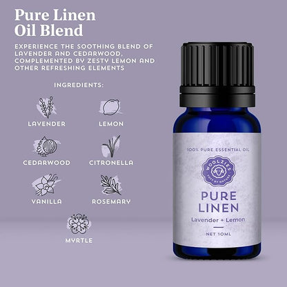 Laundry Essentials Essential Oil Set: Use with Wool Dryer Balls or Oil Diffuser Elevate Your Laundry with All-Natural Aromatherapy Scents | Fresh Laundry, Chamomile Bliss, Pure Linen 10 ML