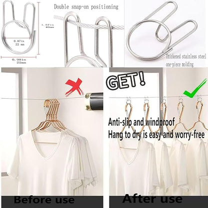 Anti-Sagging Clothes Line Thickened Steel Wire Retractable Clothesline Heavy Duty Clothesline Wall Mounted Gun Grey Finished