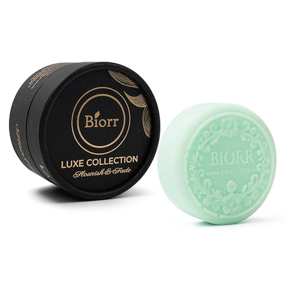 BIORR Castor Oil Conditioner Bar for Hair Growth & Strength | Oat Protein, Murumuru & Coconut – pH-Balanced, Vegan, Frizz Control & Deep Nourishing – Plastic-Free Luxe Bar | 80+ Washes