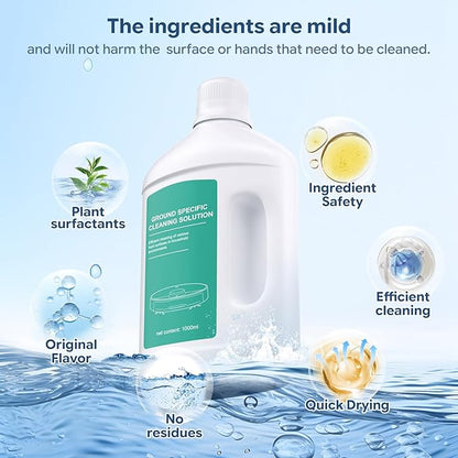 Floor Cleaning Solution Original Scent Compatible with Dreame Cleaning Solution, Residue & Streak Free, Suitable for All Robot Vacuum Cleaners and Wireless Wet Dry Dual-Use Vacuum Cleaners