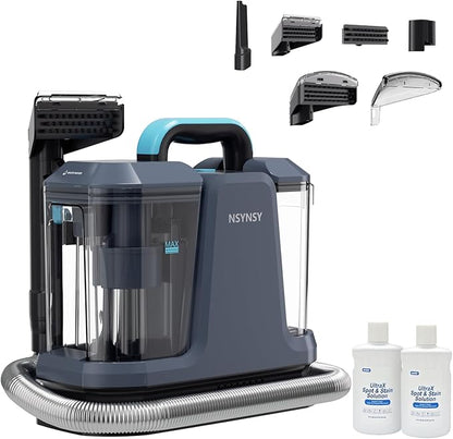 Upholstery Cleaner Machine & Carpet Cleaner | Portable Spot Cleaner with Strong Suction and Scrubbing Brush for Pet Stains, Spills on Couches, Rugs, Mattresses, Car Interiors
