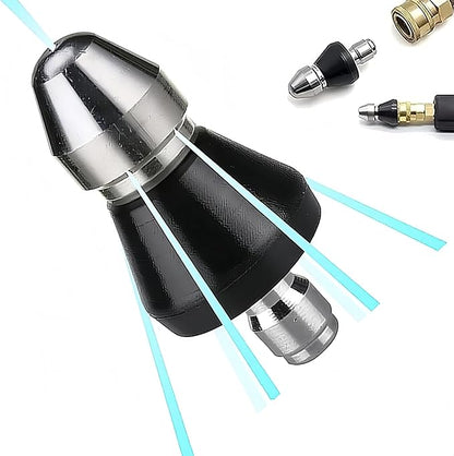 Sewer Cleaning Tool High-Pressure Nozzle, Toilet Auger, Clean Out Sewer Pipe, Drain Augers, Drain Clog Remover | Hair Clog Remover | Toilet Clog Remover