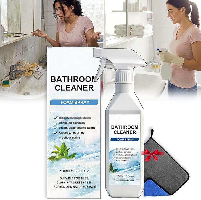 Scale Remover Bathroom Cleaner - 100ml Scale Remover Bathroom Cleaner for Tiles, Glass, Stainless, Steel, Sinks