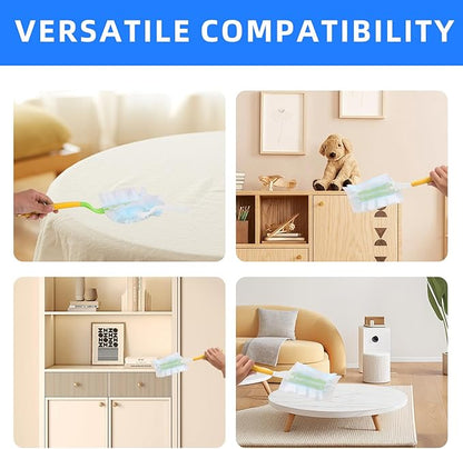 Duster Handle Compatible with Swiffer Duster,Replacement Extendable Dusters Mop Handles for Swiffer Refill,Replaceable Small Duster Refill Handles for Tight Spaces(Yellow,2Pcs)