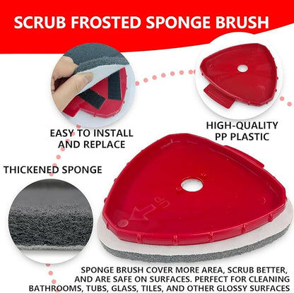 5 Pack Spin Mop Replace Head for O Cedar EasyWring 1 Tank, Includes 2 Microfiber Mop Replacement Refill, 2 Prone to Foaming Scrubber Sponge Brushes & 1 Connector for Kitchen, Bathrooms, Glass