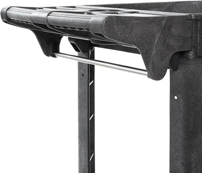 Dryser Utility Cart with Wheels, 40" x 17" Heavy Duty 550 lb. Capacity with Shelves - 2 Tier Rolling Cart with Two 5" Swivel Casters for Warehouse, Garage, Cleaning