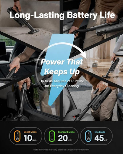 HOTO BlowVac™ Handheld Vacuum Cordless, Car Vacuum Cleaner with 23000Pa High Power, 3 Suction Modes, Electric Compressed Air Duster Blower for Car Interior, Desk, Boat, Home, Outdoor