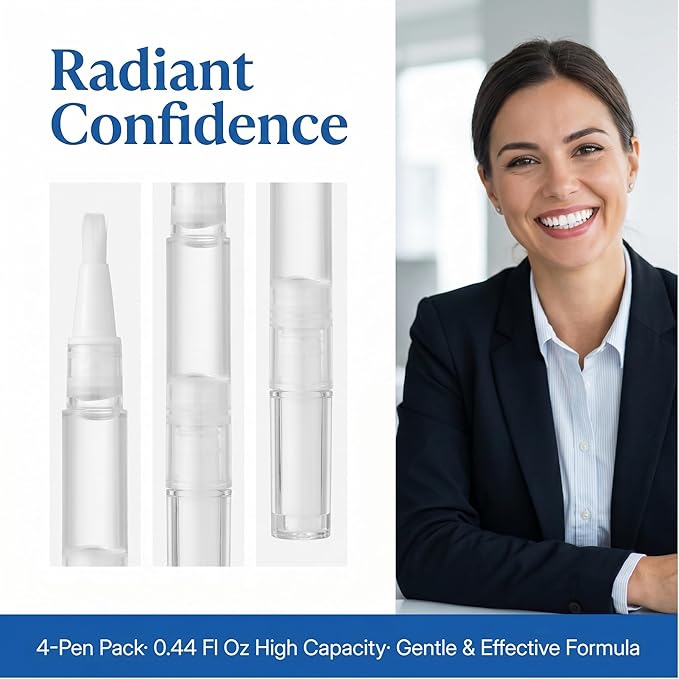 Teeth Whitening Pen - No-Sensitivity Professional Gel, Stain Remover for Brighter Whiter Teeth