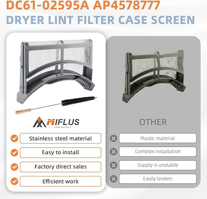DC61-02595A Dryer Filter Replacement fit for Samsung Dryer Lint Trap with Brush,by MIFLUS Replaces 2069505, PS4206799, AP4578777, EAP4206799