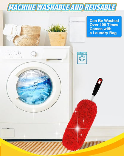 KEEPOW Reusable Microfiber Duster Refills Compatible with OXO Duster, Washable Dusters Refill Compatible with Good Grips Microfiber Extendable Dusters for Cleaning, 2 Pack(Handle is Not Included)