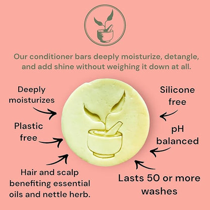Lucky Locks | Citrus Sunshine | Natural Conditioner Bar | Zero Waste Hair Care | Sulfate Free