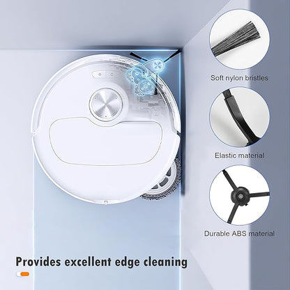 26 Pack Replacement Accessories for Roborock Qrevo Master/Qrevo Slim Robot Vacuum Cleaner, 2 Main Brush 6 Side Brushes 4 HEPA Filters 6 Mop Pads 6 Dust Bags 1 Cleaning Brush 1 Screwdriver