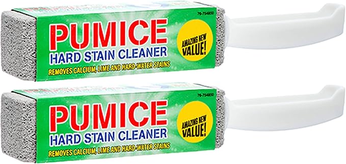 2X Heavy Duty Pumice Stone Cleaner Scouring Handle Toilet Bathroom Stain Remover
