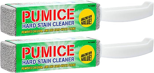 2X Heavy Duty Pumice Stone Cleaner Scouring Handle Toilet Bathroom Stain Remover