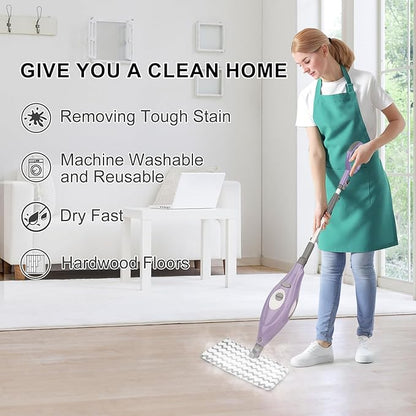 6 Pack Steam Mop Replacement Pads for Shark S3500 Series Steam Mop S3501 S3601 S3550 S3901 SE450 S3801CO S3601D S2901 S2902 Steam Pocket Mop, Reusable Heavy Scrub Steam Mop Pads for Floor Cleaning