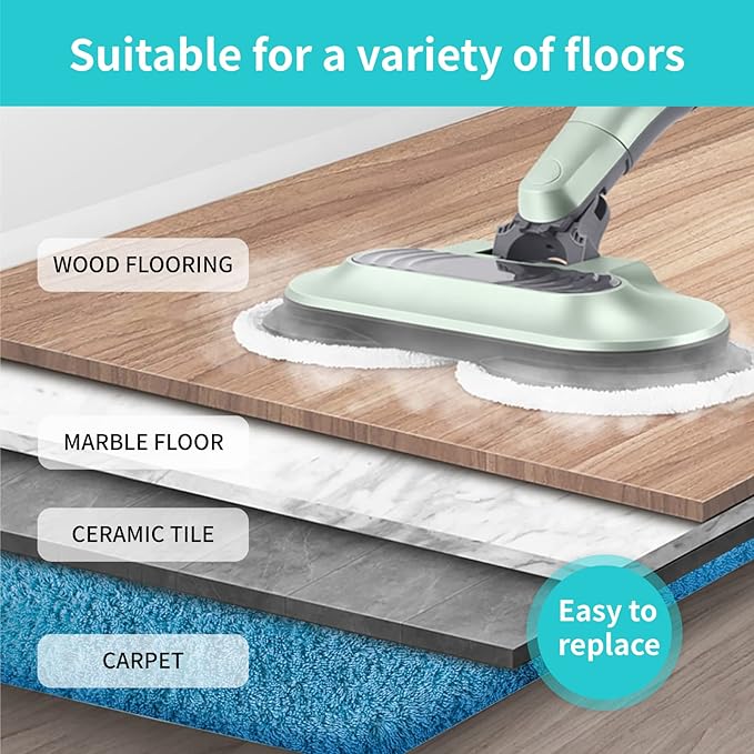 AIR U+ S8201 Pads Replacement Steam Mop Pads for Shark S8201 S7001 S8001 S7201 S7000AMZ S7000 S7005 S7020 S7001C Series Steam & Scrub All-in-One Scrubbing Mop, 4 Pack