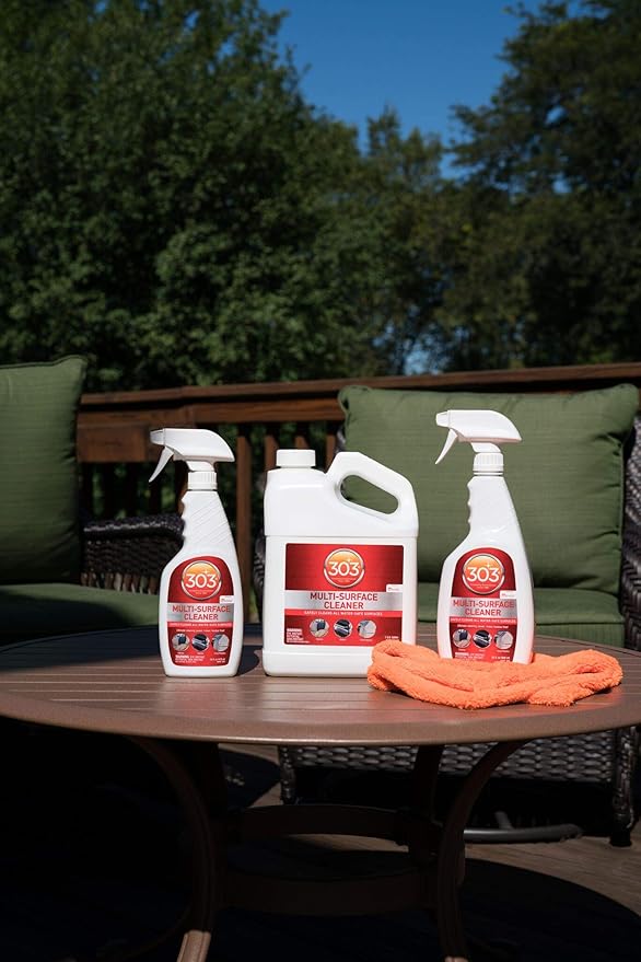 303 Products Multi-Surface Cleaner Spray, Residue-Free Cleaning for Vinyl, Fabric, Plastic & More – Safe on All Water-Safe Surfaces, Sunbrella Recommended, 16 oz (6 Pack)