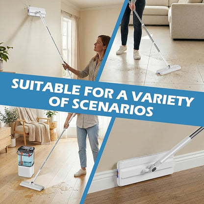 Midyb Mop and Bucket Set, 2026 Upgraded Flat Mop and Bucket System with 2 Pads, Mop Bucket with Wringer Set, Spray Cleaning, Auto Dirty Water Separation Keep Water Fresh, Mops for Floor Cleaning