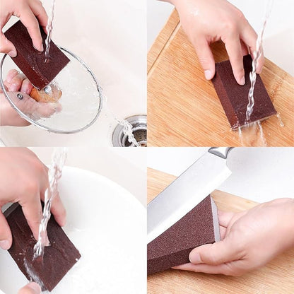 Magic Emery Cleaning Sponge, Nano Carborundum Sponge for Pots and Pans, Heavy Duty Magic Emery Sponge for Kitchen Surface Cleaning, Efficient Magic Eraser for Pots and Pans (3Pcs)
