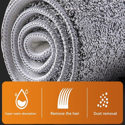 Flat Mop for Cleaning Floors Heavy Duty Microfiber Wet Mop Deep Cleaning for Hardwood, Tile & Laminate, Includes 4 Reusable Washable Pads and Adjustable Long Handle (32 in Mop Pads)
