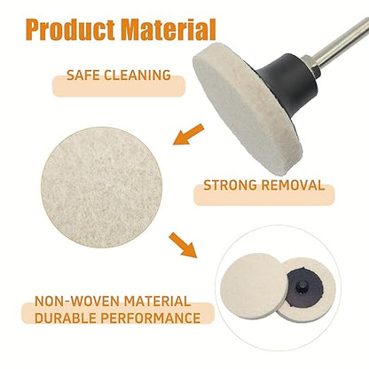 Merryland Wool Quick Change Disc 2 inch for Die Grinder, 2inch Polishing Buffing Pad 15 Pack, Wool Fabric Disc Polishing Buffing Wheel Metal Steel Iron Universal, DGTAB15C1