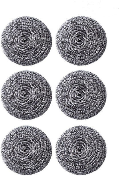 Stainless Steel Scouring Ball, Kitchen Cleaning Scrubber for Pots, Sinks and Bowls (6)