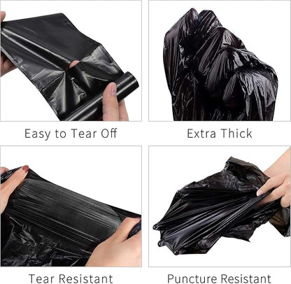 Toplive Trash Bag 4 Gallon Garbage Bag Small Trash Bags Wastebasket Bin Liners for Home Bathroom Bedroom Kitchen Office Trash Can, Black