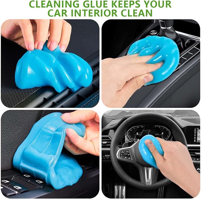 SenseYo 2 Pack Car Cleaning Gel Putty Slime, Car Interior Cleaner Detailing Tools for Notebook Keyboard Camera
