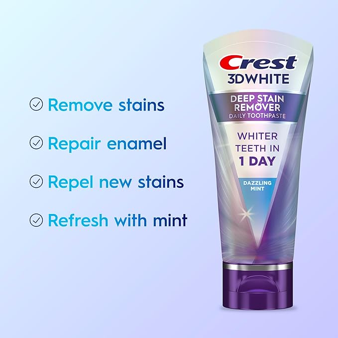 Crest 3DWhite Brilliance Deep Stain Remover Dazzling Mint Toothpaste - 2.1oz