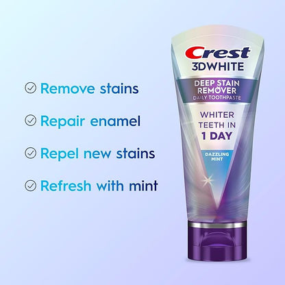 Crest 3DWhite Brilliance Deep Stain Remover Dazzling Mint Toothpaste - 2.1oz