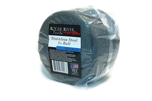 434 Stainless Steel Wool (1lb Roll/Reel) - by Rogue River Tools. FINE Grade! - Made in USA, Oil Free, Won’t Rust. Choose from All Grades!
