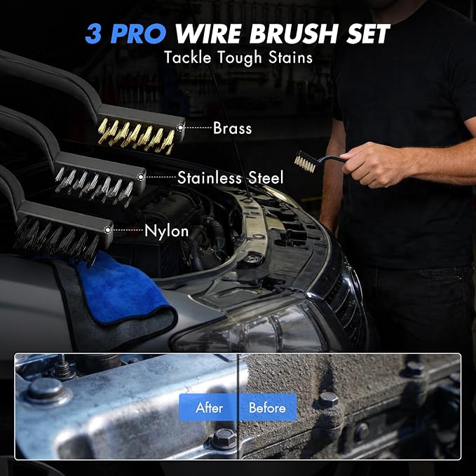 28PCS Car Detailing Kit Interior Cleaner, Car Interior Cleaning Kit with Cordless Handheld Vacuum, 2-in-1 Mop, Interior Car Detailing Brushes, Windshield Cleaner, Car Accessories Gift for Men Women